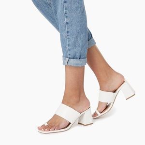 BCBGMaxAzria Toe Ring Loop Sandals Block Heel